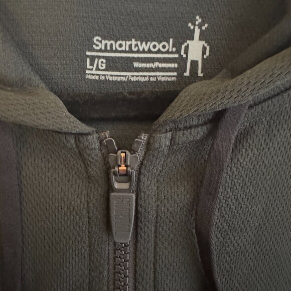 Smartwool Uptempo Hoodie Full Zip Gray Merino Wool Blend Womens Size Large NWT - Picture 4 of 9